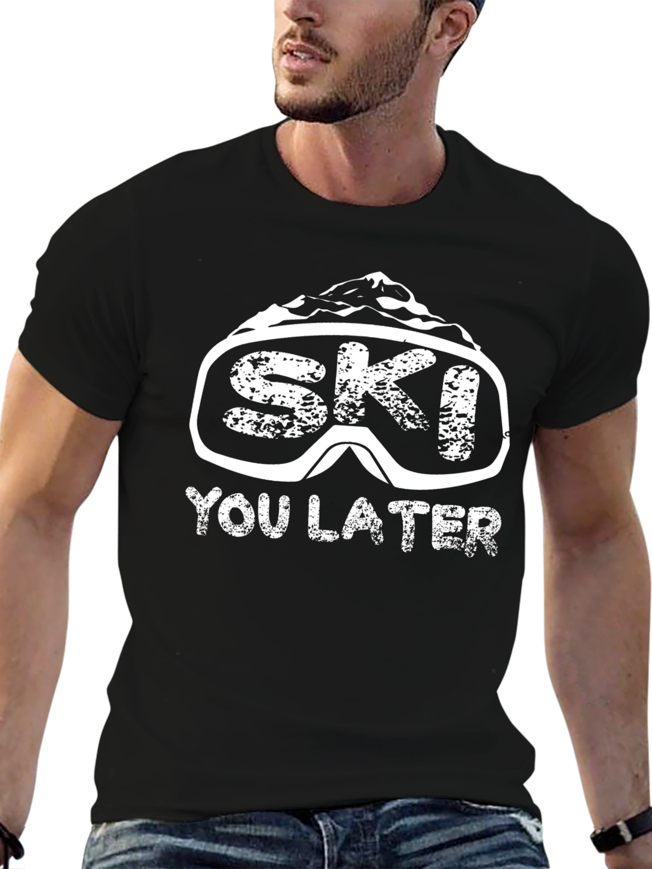 Ski You Later Black T-Shirt