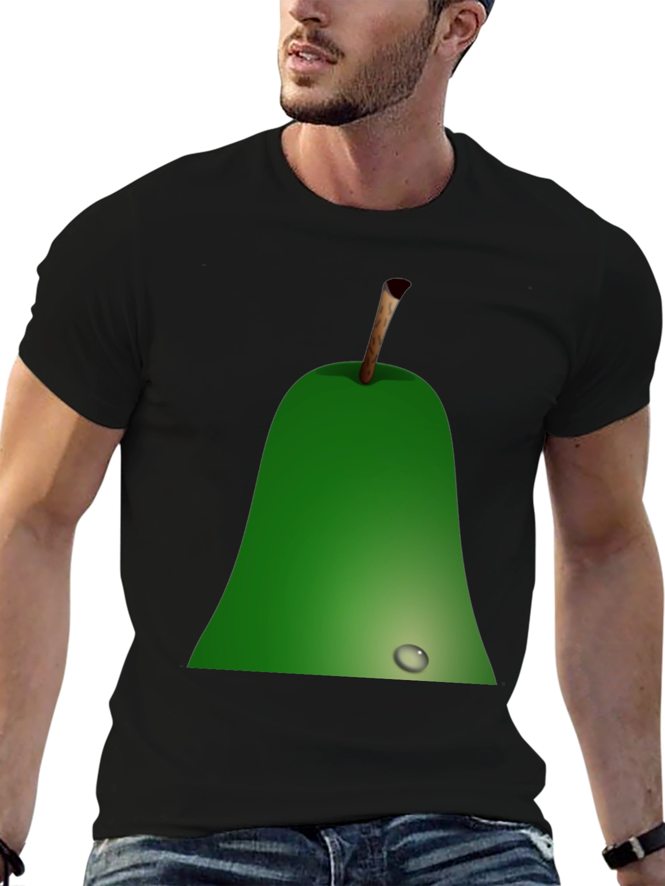 Pear Graphic Black T-Shirt - Unique Fruit Design