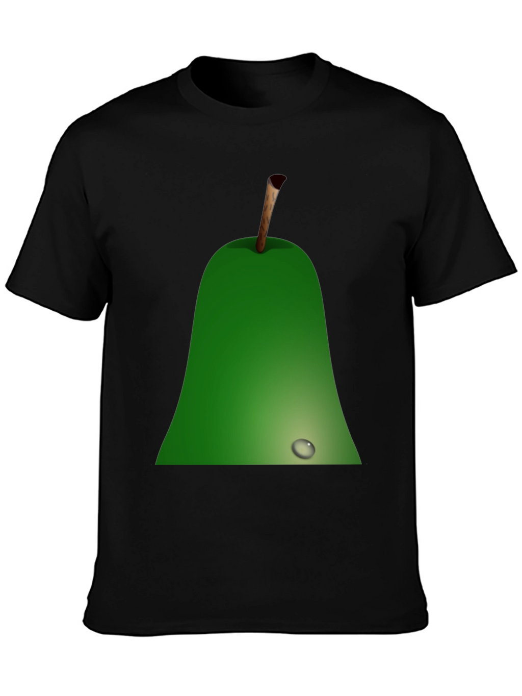 Pear Graphic Black T-Shirt - Unique Fruit Design