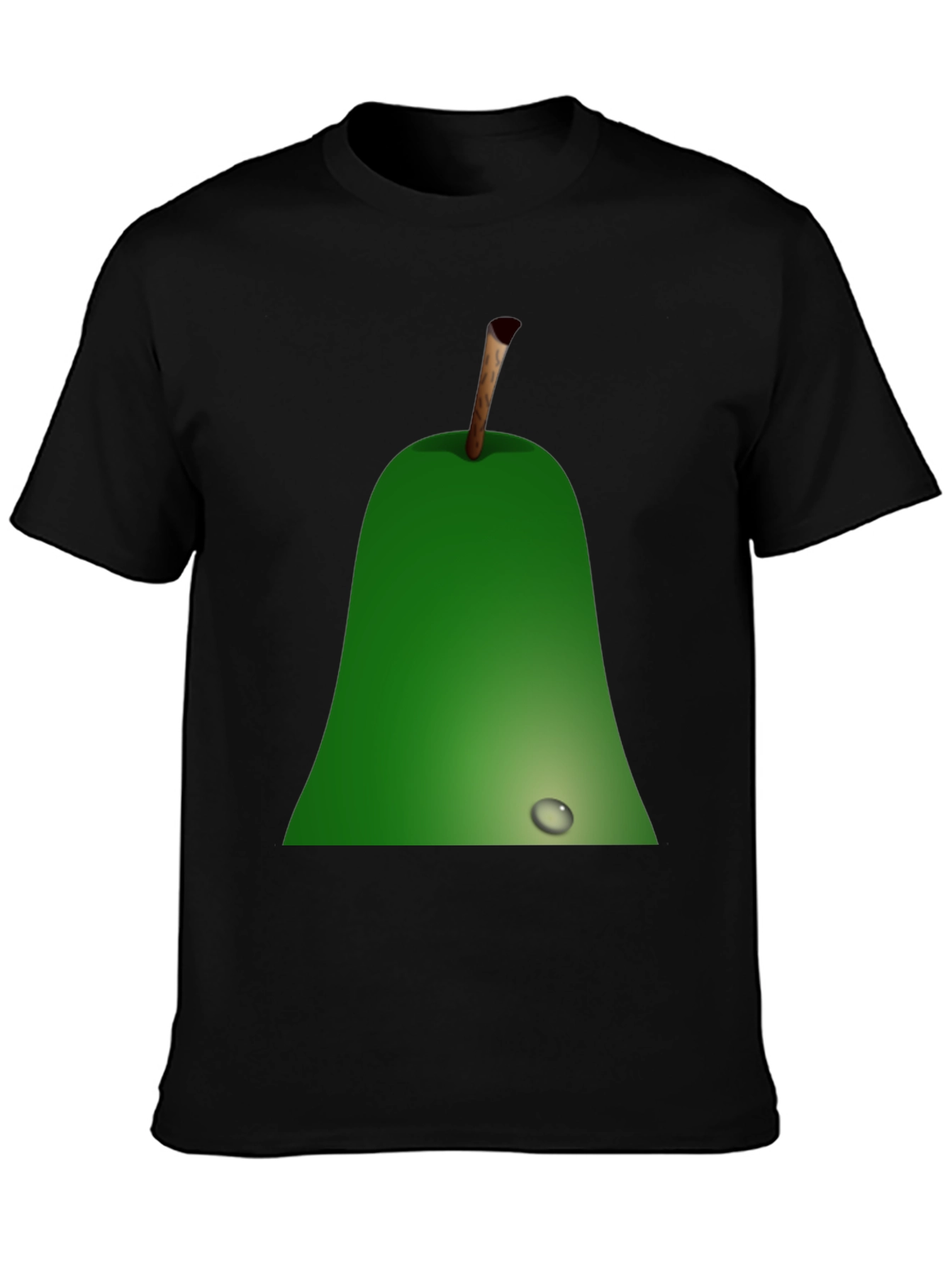 Pear Graphic Black T-Shirt - Unique Fruit Design