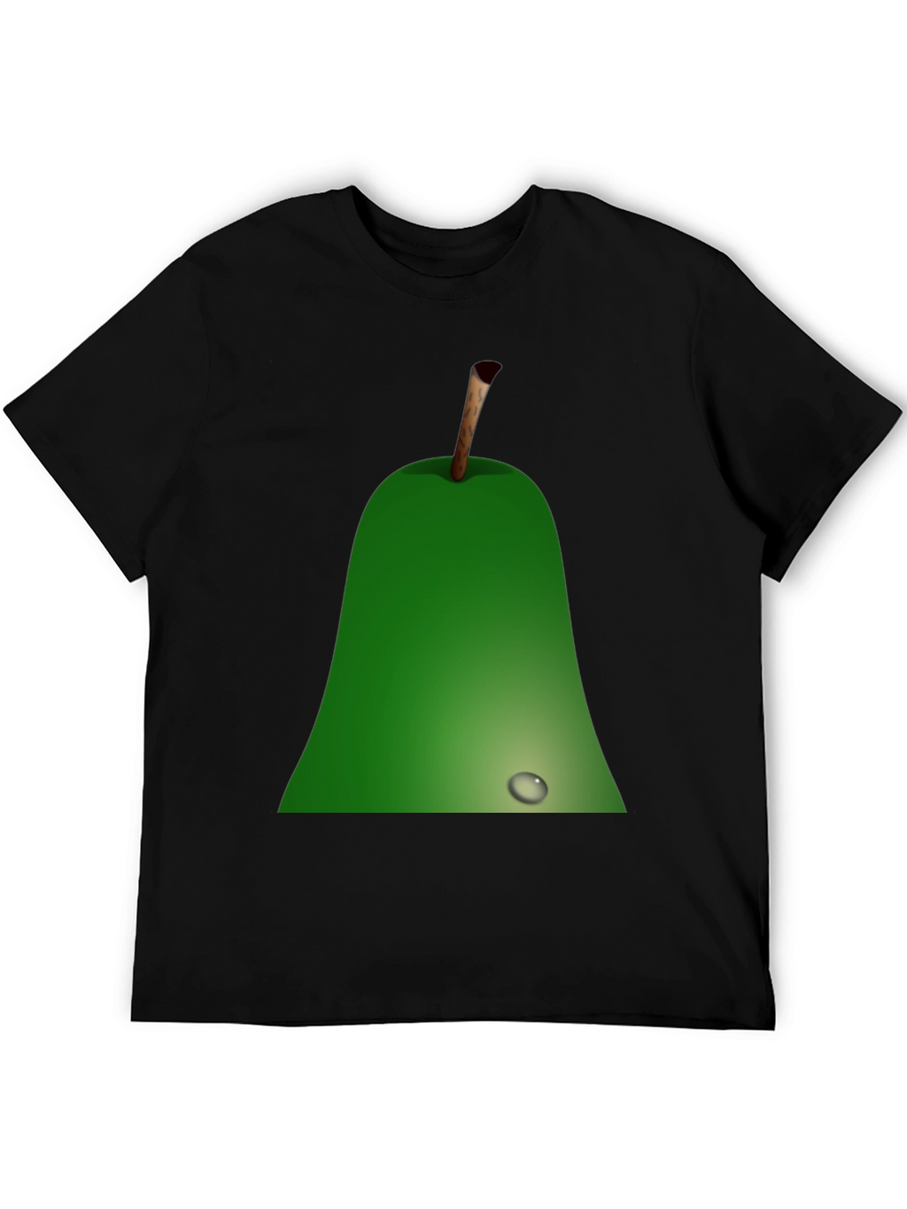 Pear Graphic Black T-Shirt - Unique Fruit Design