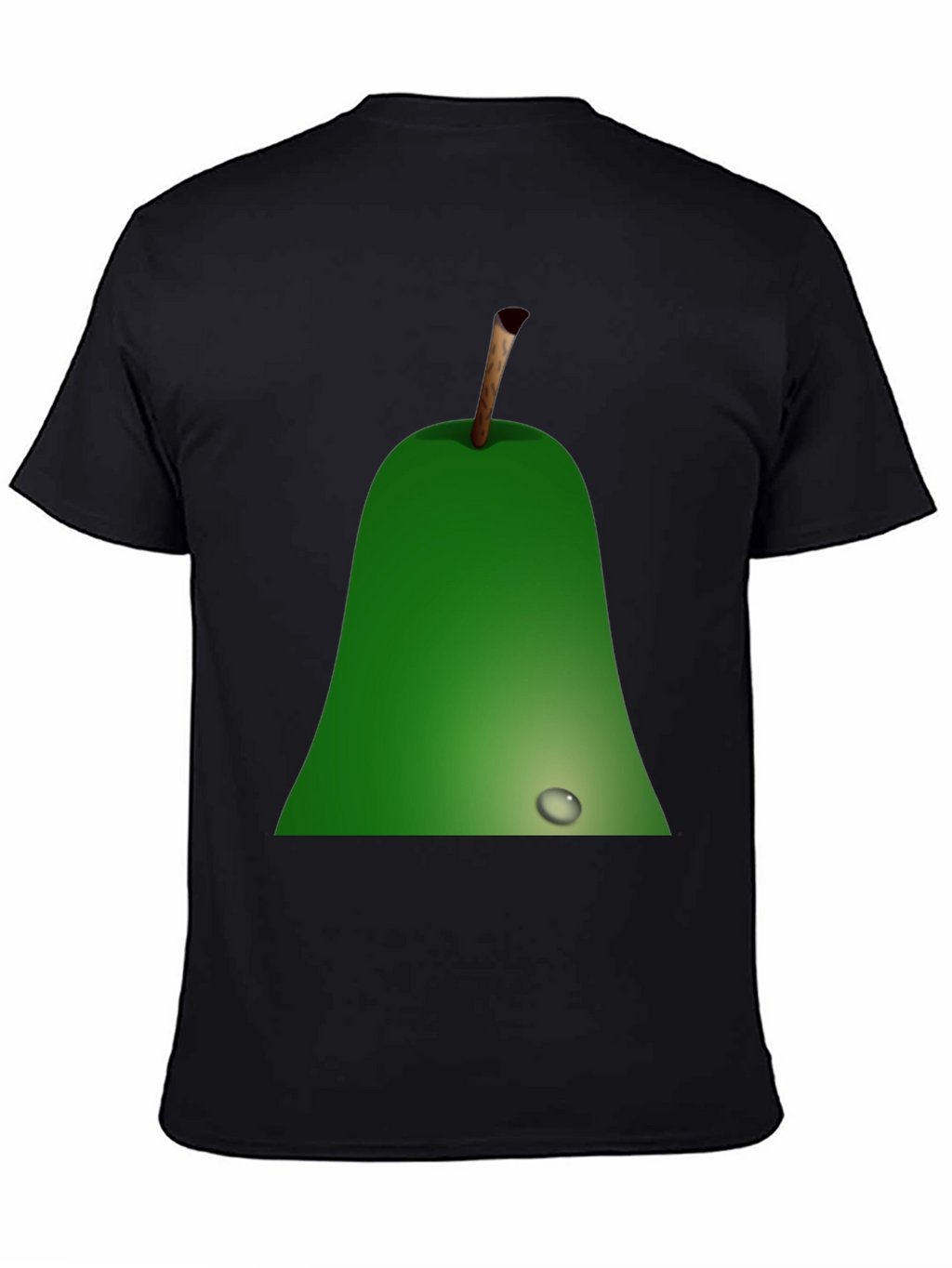 Pear Graphic Black T-Shirt - Unique Fruit Design