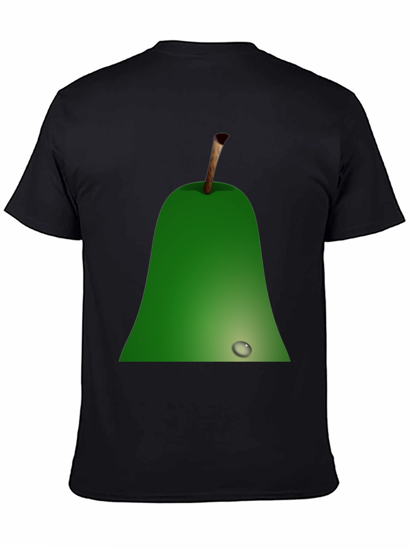 Pear Graphic Black T-Shirt - Unique Fruit Design