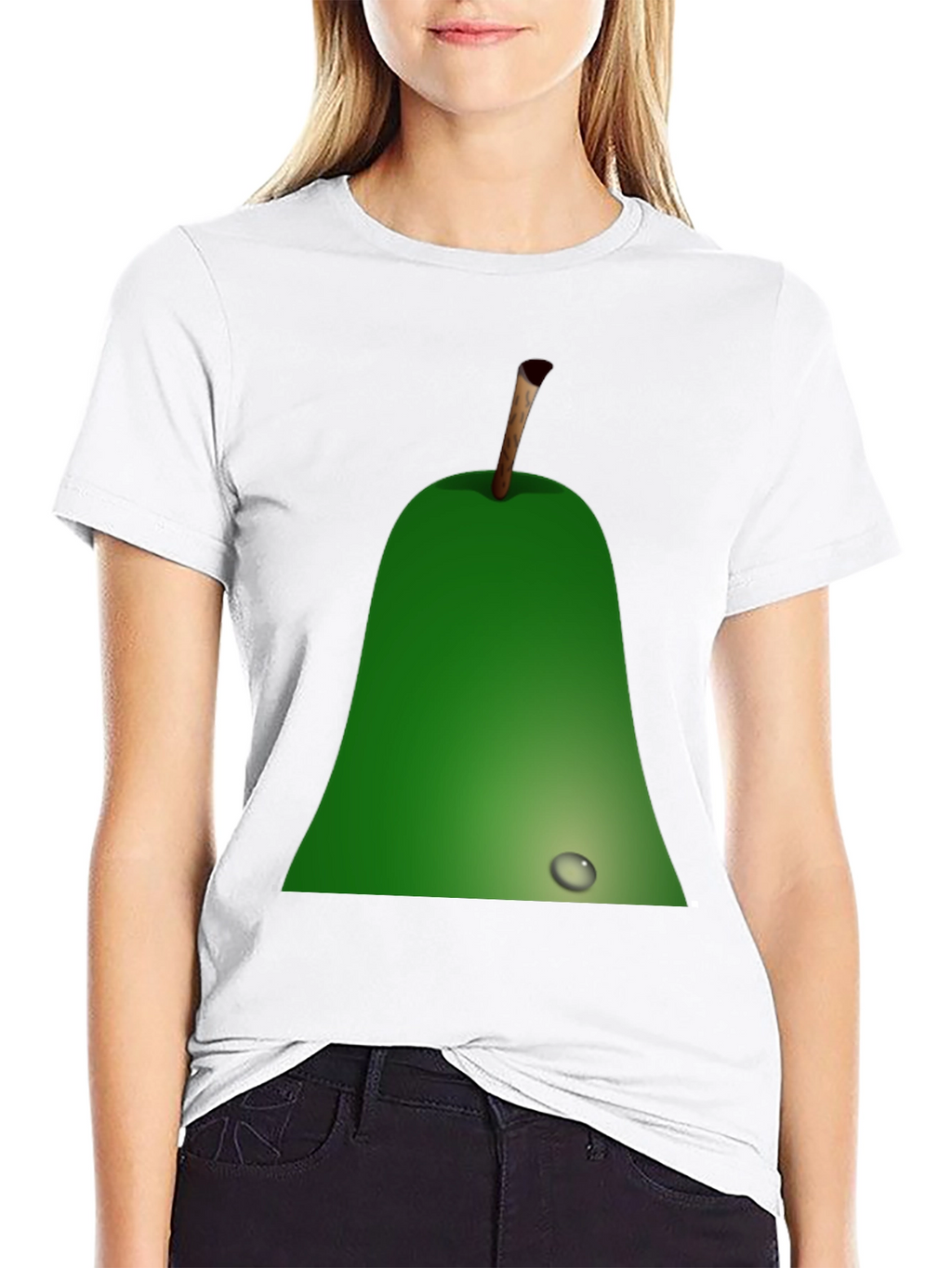 Pear Graphic Black T-Shirt - Unique Fruit Design