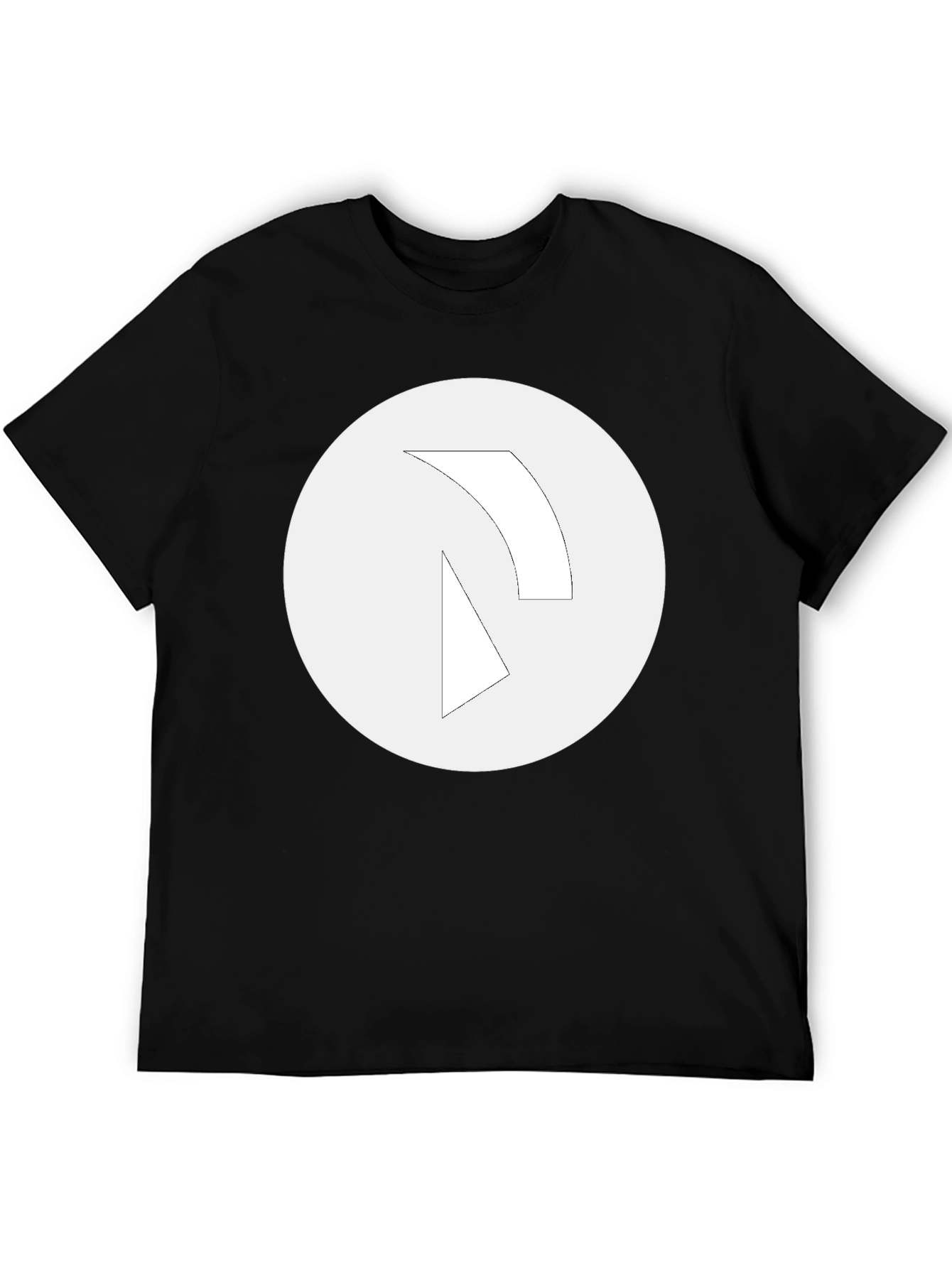 Minimalist Graphic Tee - Black Cotton Blend