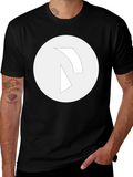 Minimalist Graphic Tee - Black Cotton Blend