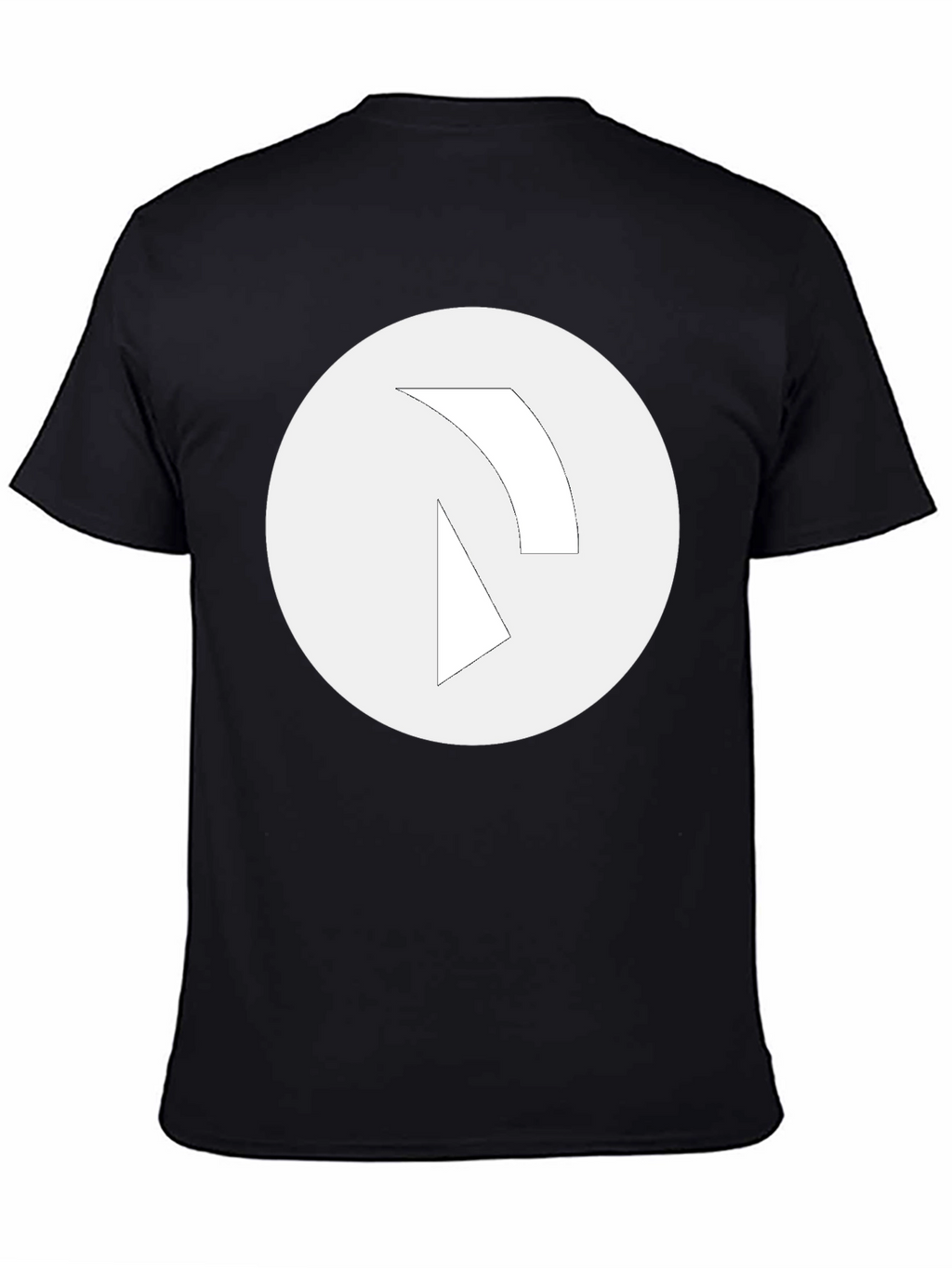 Minimalist Graphic Tee - Black Cotton Blend
