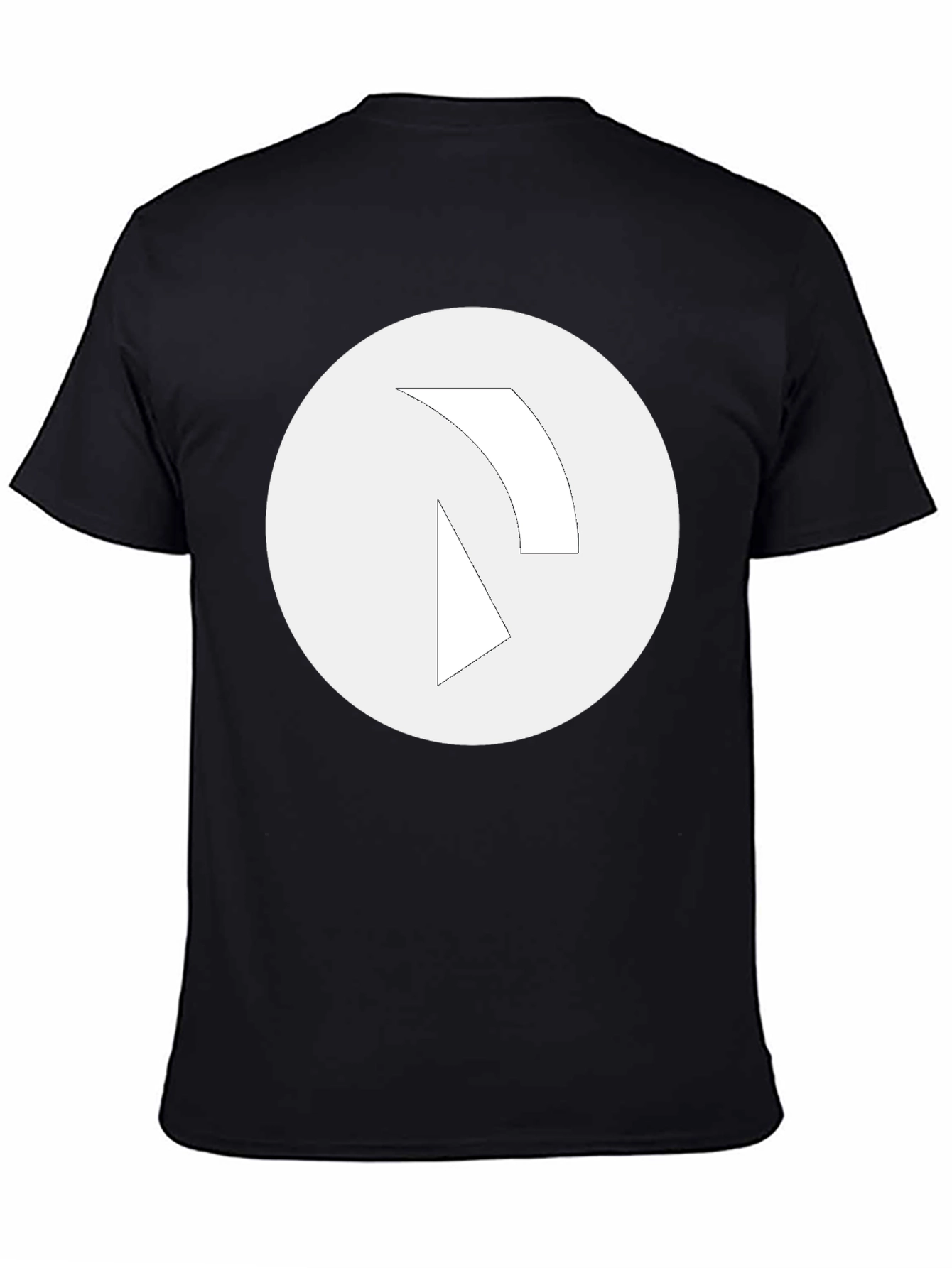 Minimalist Graphic Tee - Black Cotton Blend