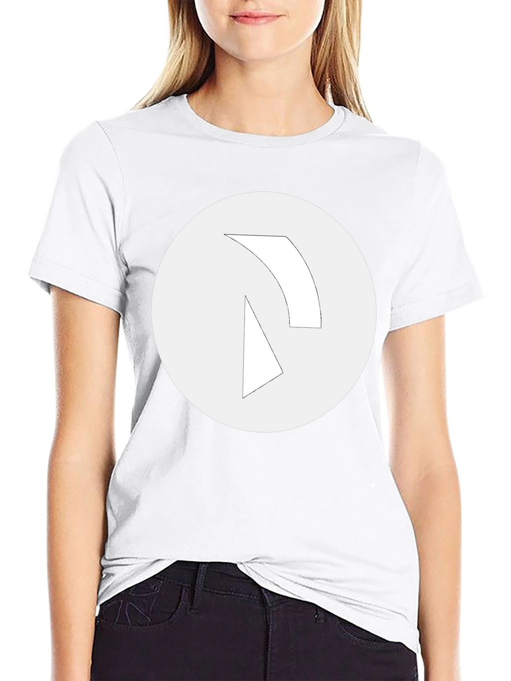 Minimalist Graphic Tee - Black Cotton Blend