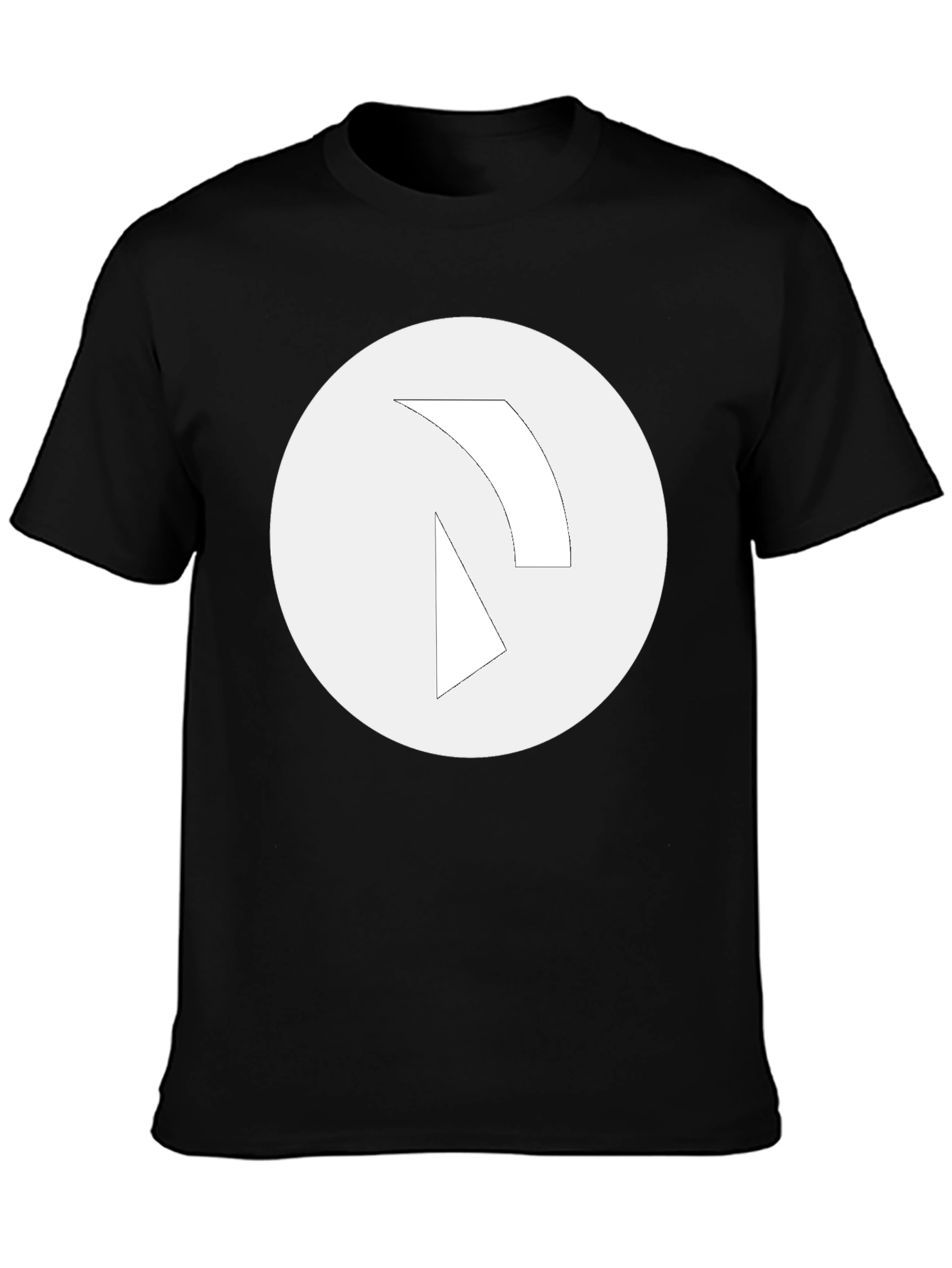 Minimalist Graphic Tee - Black Cotton Blend
