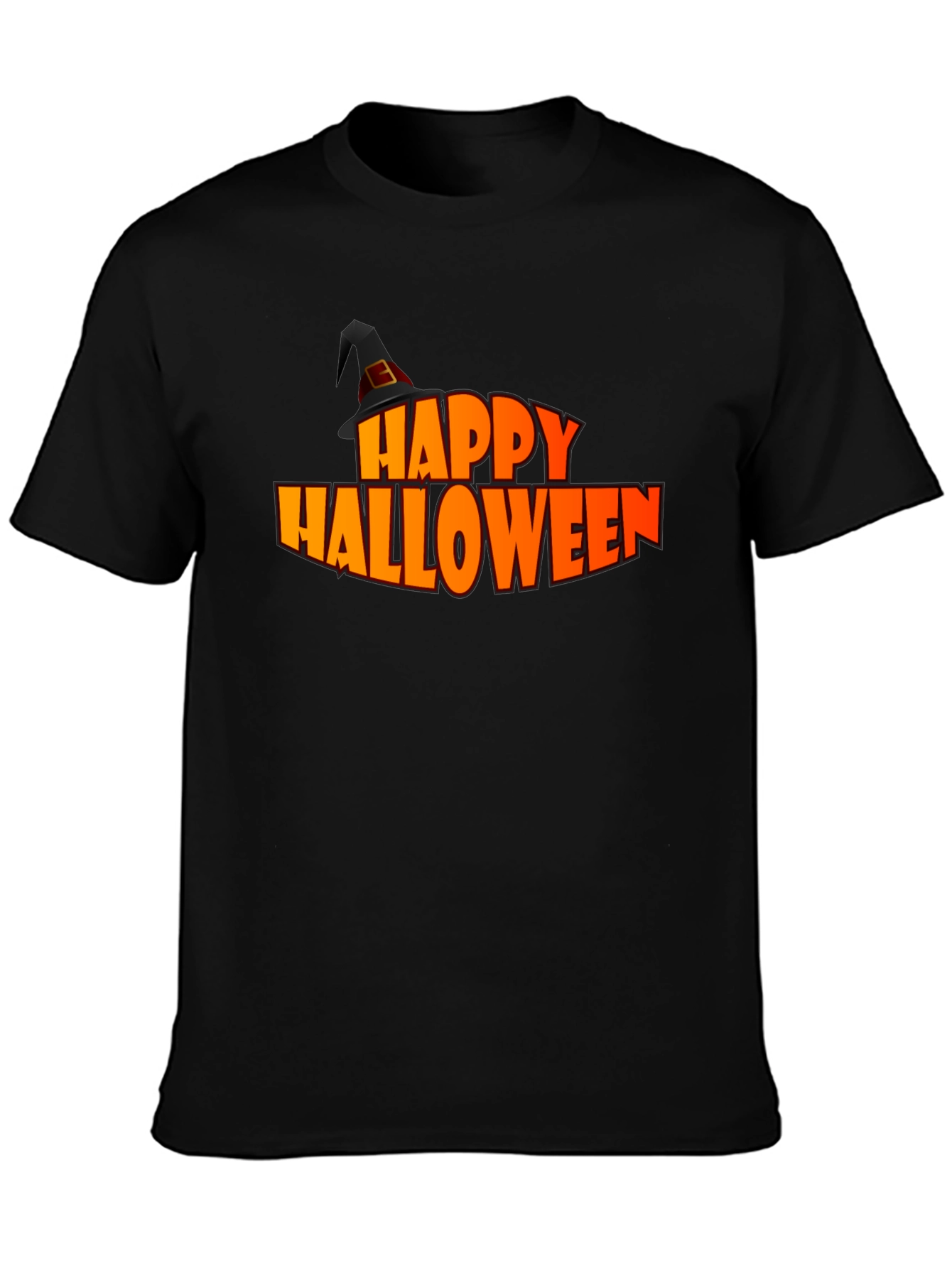 Happy Halloween Graphic Tee - Black Holiday T-Shirt