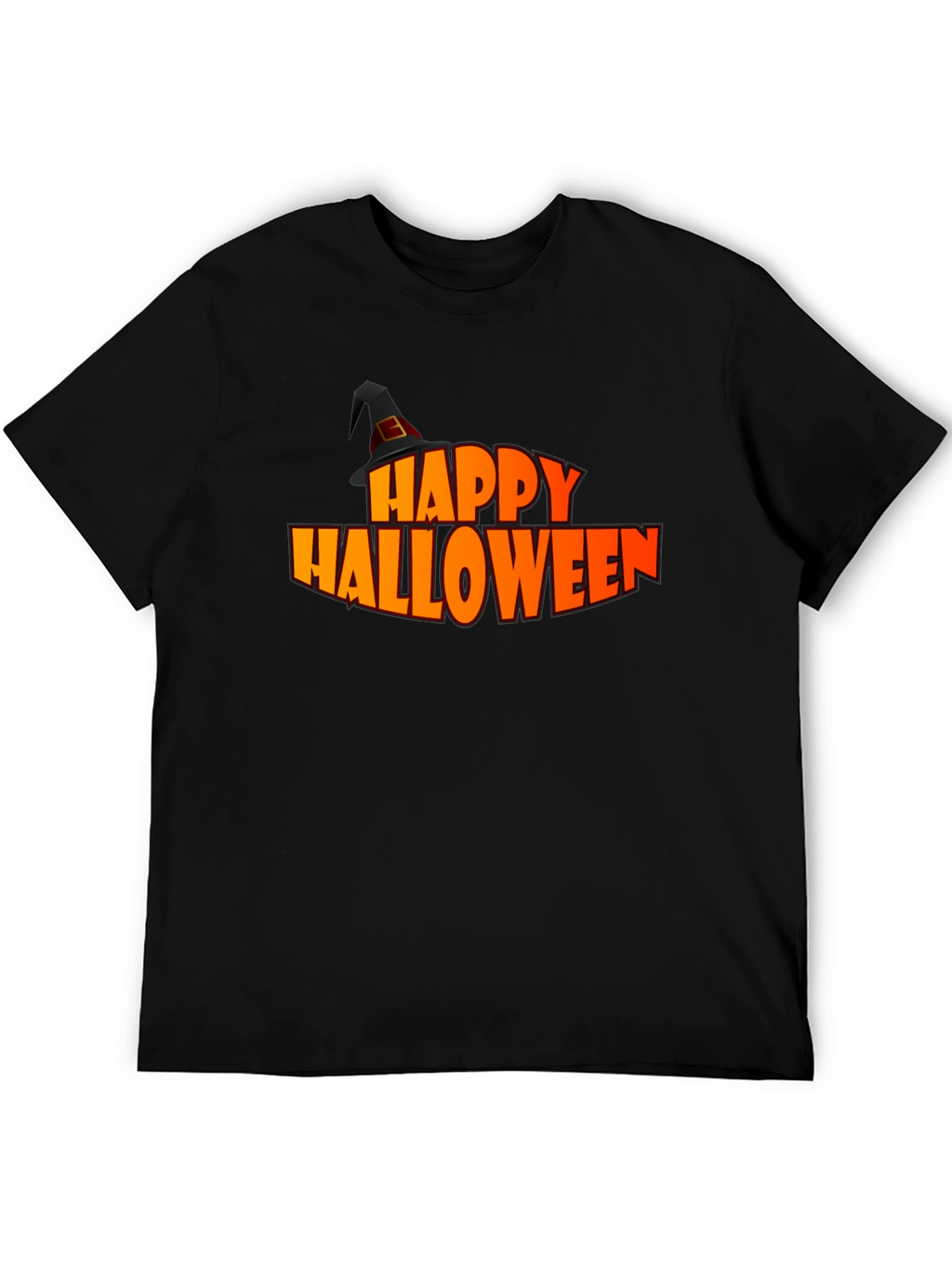 Happy Halloween Graphic Tee - Black Holiday T-Shirt