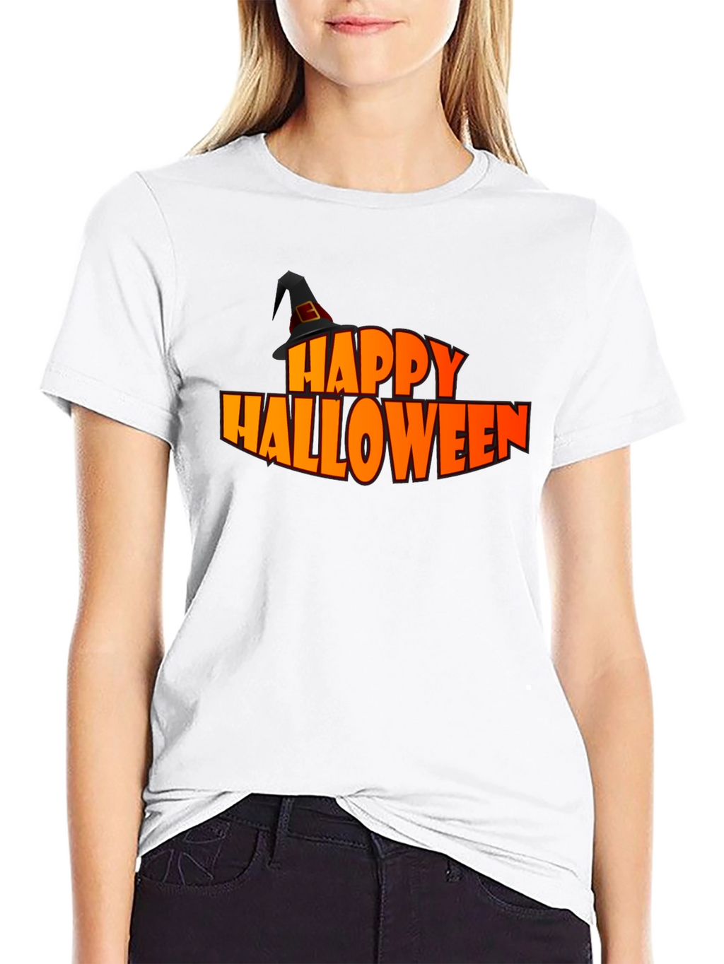 Happy Halloween Graphic Tee - Black Holiday T-Shirt