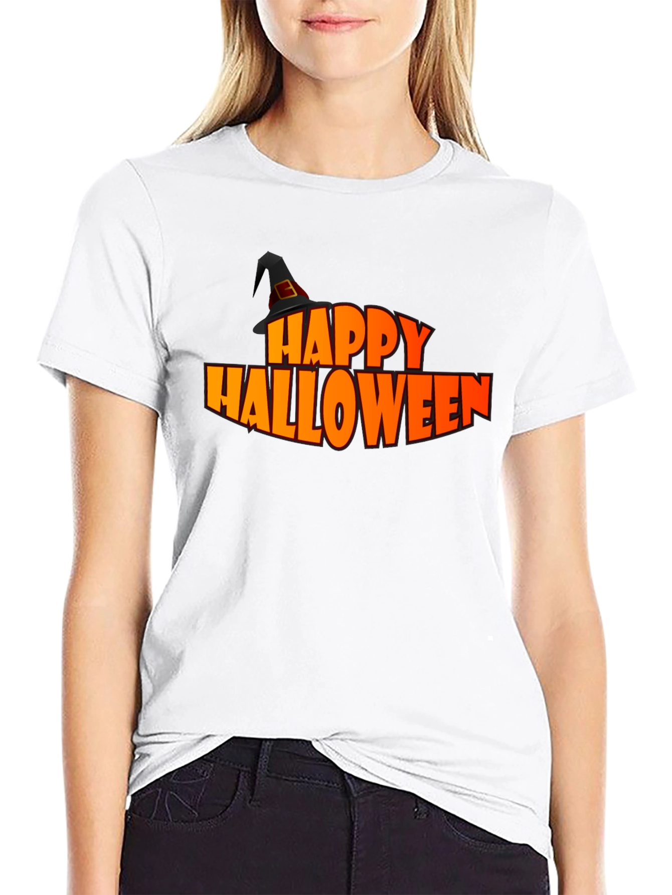 Happy Halloween Graphic Tee - Black Holiday T-Shirt