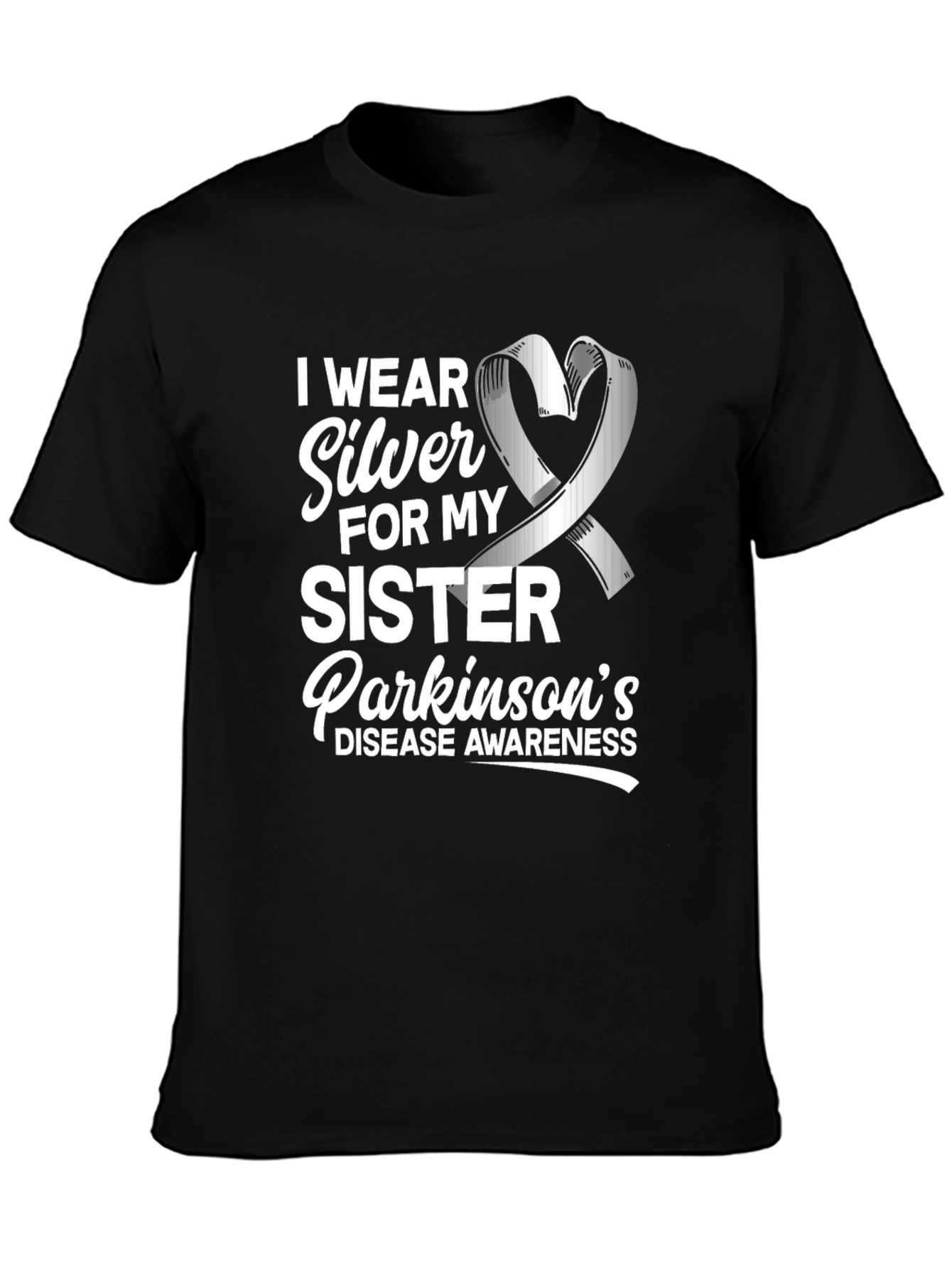 Parkinsons Awareness T-Shirt - I Wear Silver for My Sister