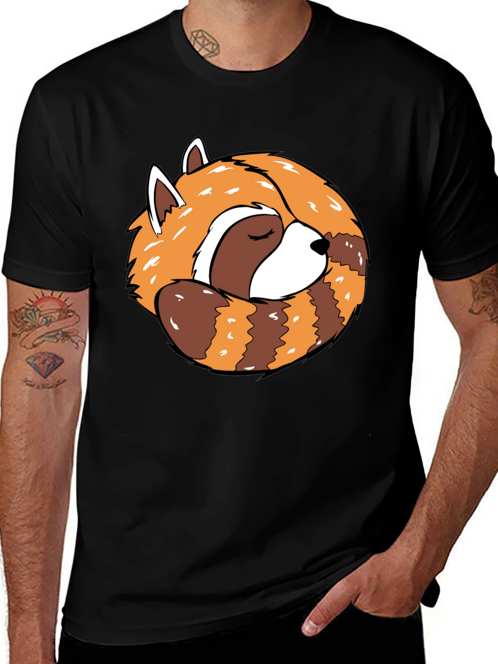 Sleeping Red Panda Graphic T-Shirt