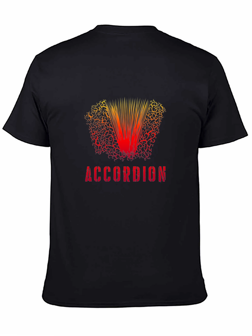 Accordion Graphic Black T-Shirt