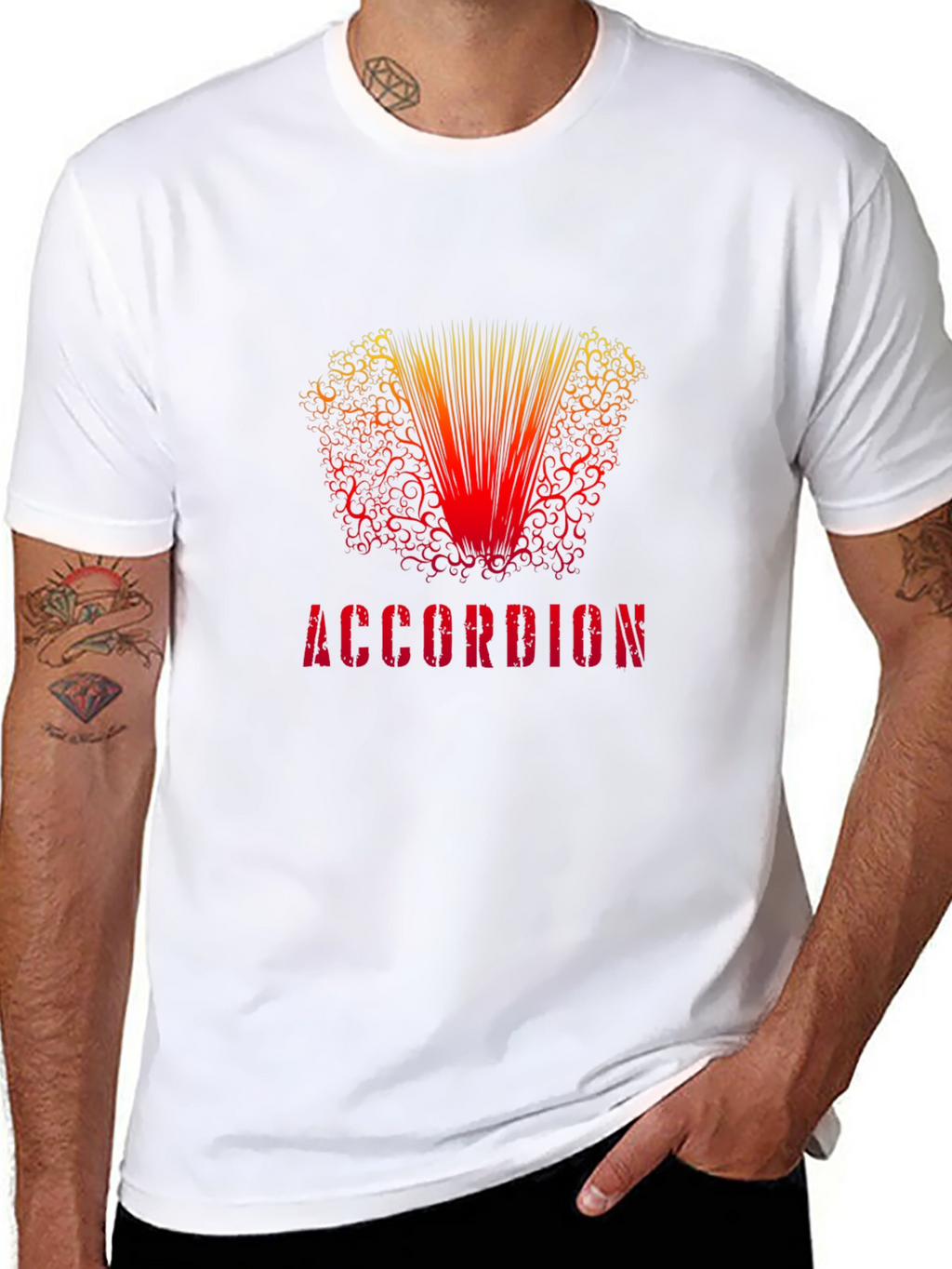 Accordion Graphic Black T-Shirt
