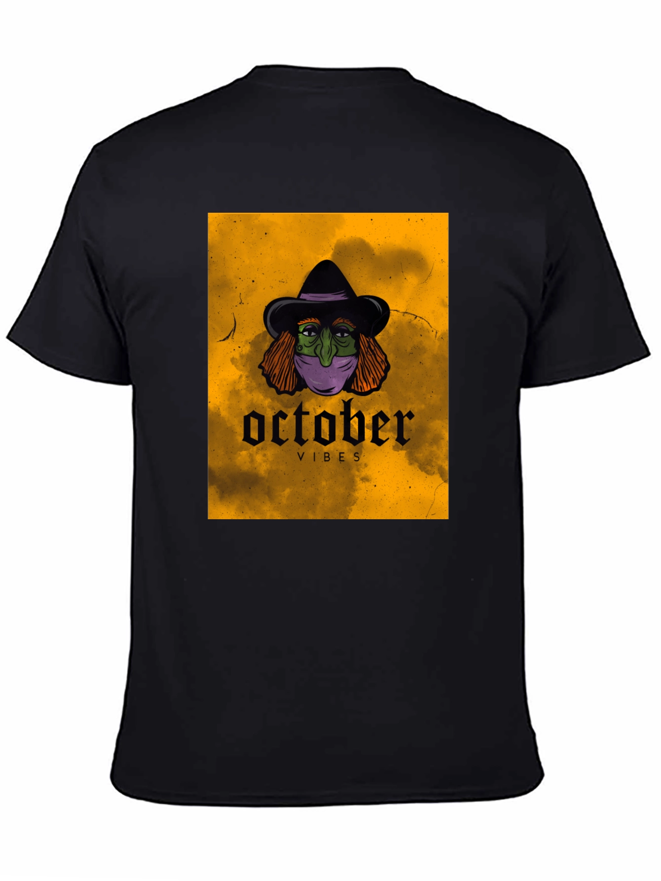October Vibes Witch T-Shirt - Halloween Graphic Tee