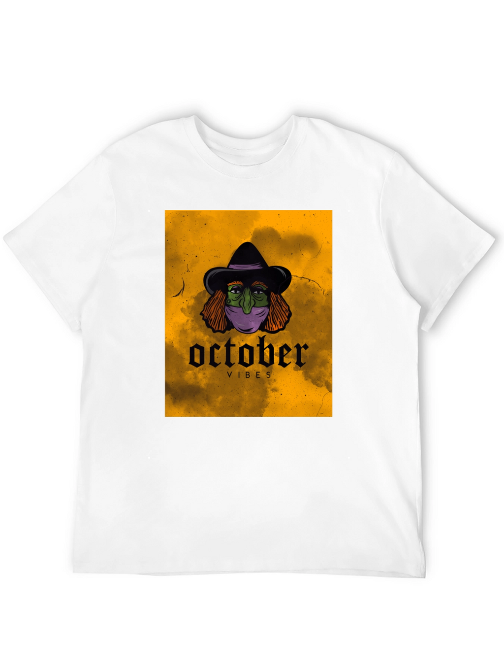 October Vibes Witch T-Shirt - Halloween Graphic Tee