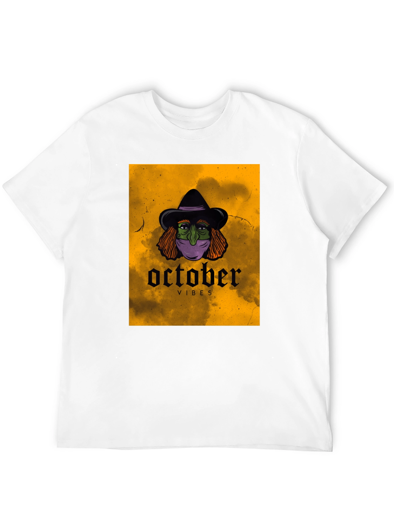 October Vibes Witch T-Shirt - Halloween Graphic Tee