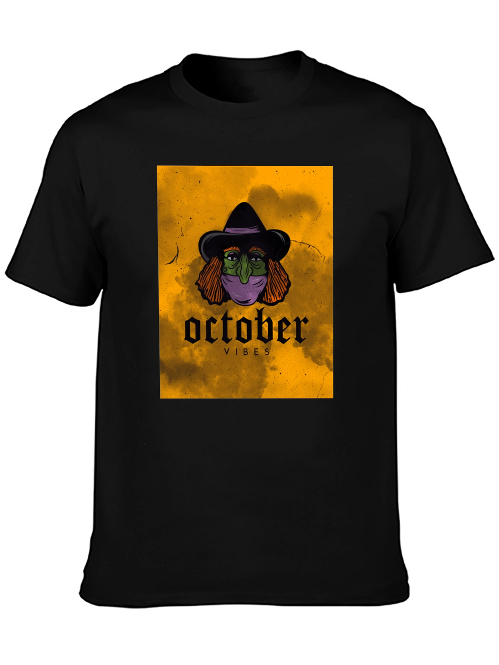 October Vibes Witch T-Shirt - Halloween Graphic Tee