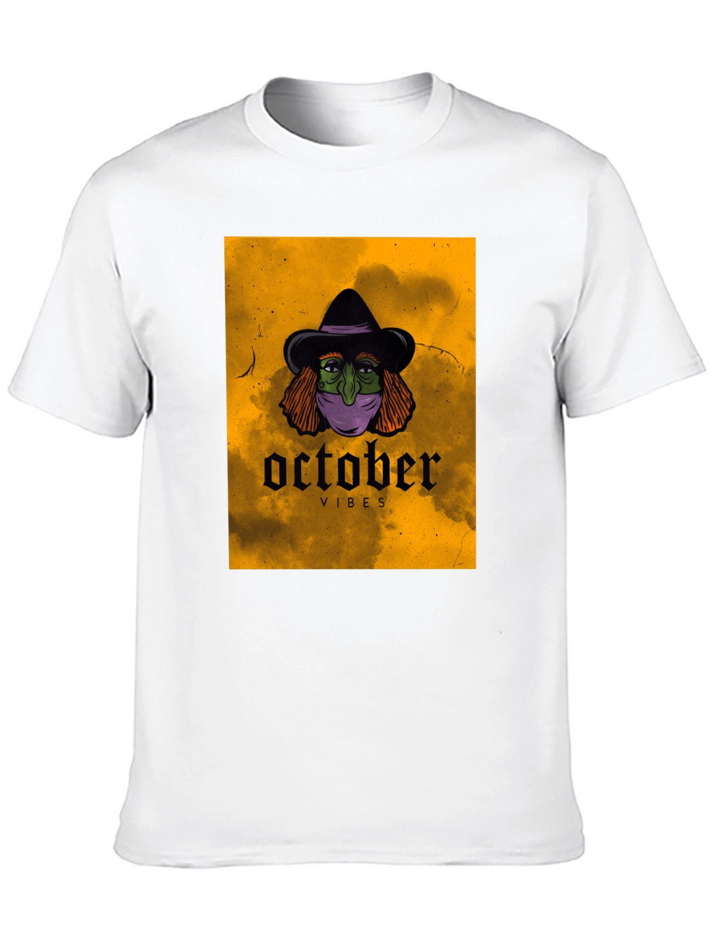 October Vibes Witch T-Shirt - Halloween Graphic Tee