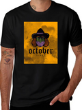 October Vibes Witch T-Shirt - Halloween Graphic Tee