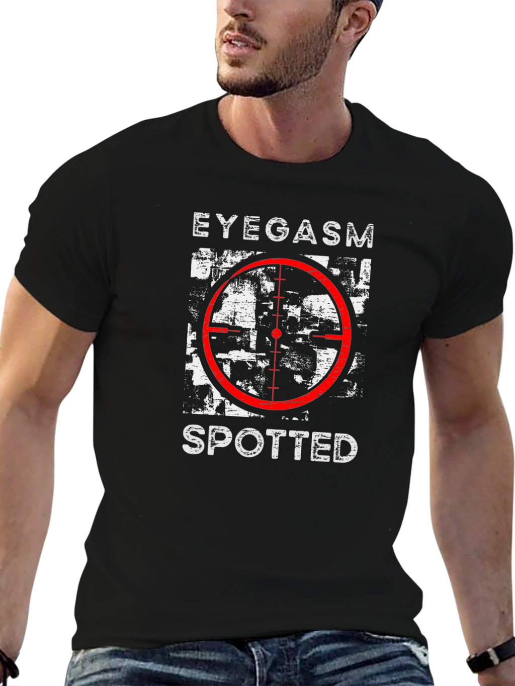 Eyegasm Spotted Graphic Tee - Mens Black T-Shirt