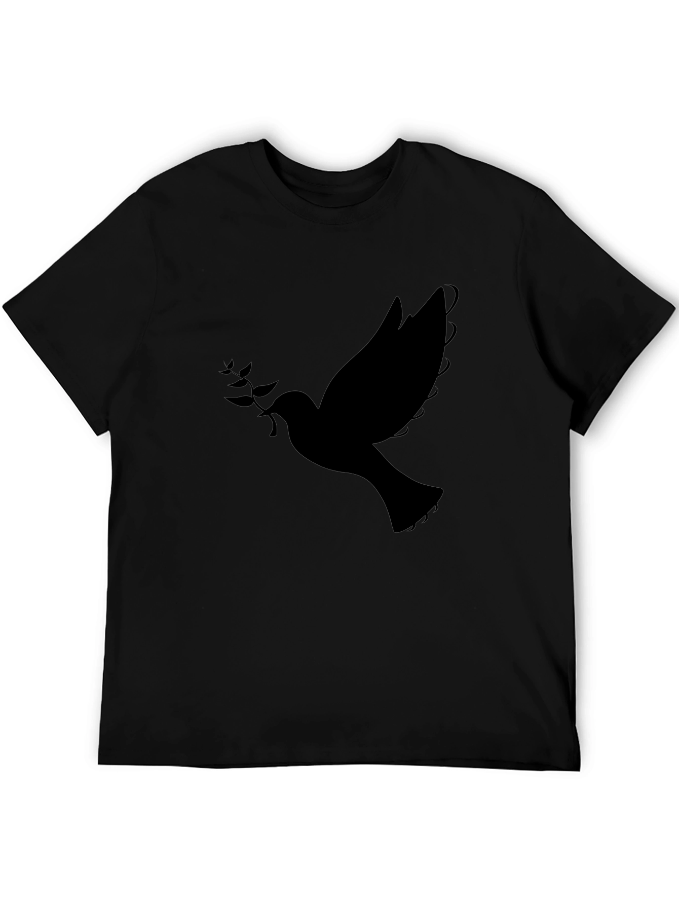 Dove Graphic Mens Black T-Shirt