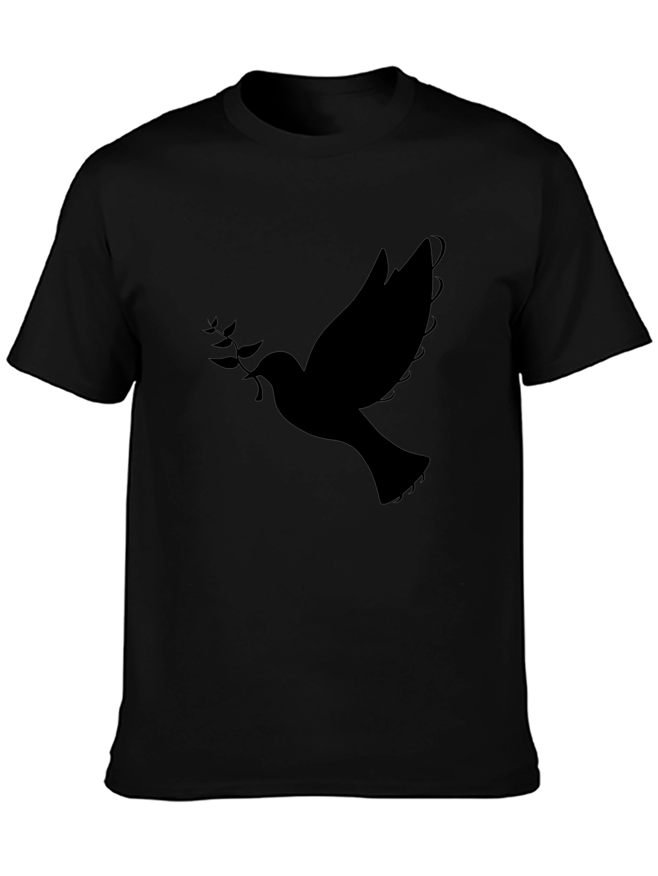 Dove Graphic Mens Black T-Shirt