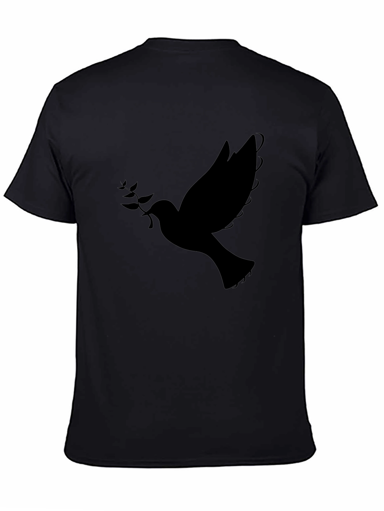 Dove Graphic Mens Black T-Shirt