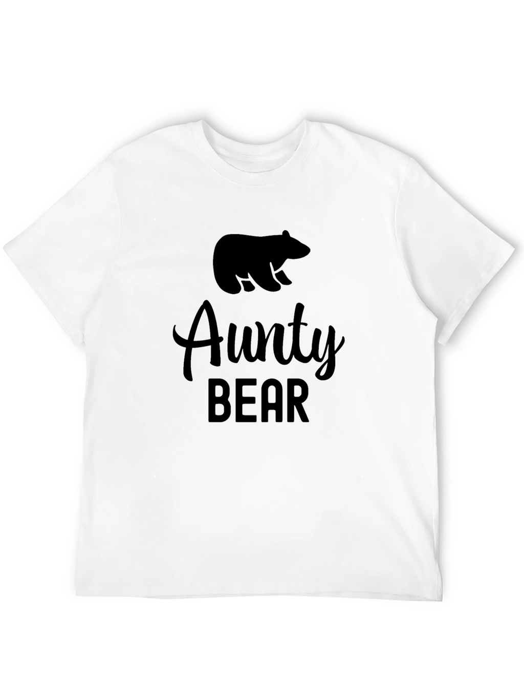 Aunty Bear Graphic T-Shirt - Black