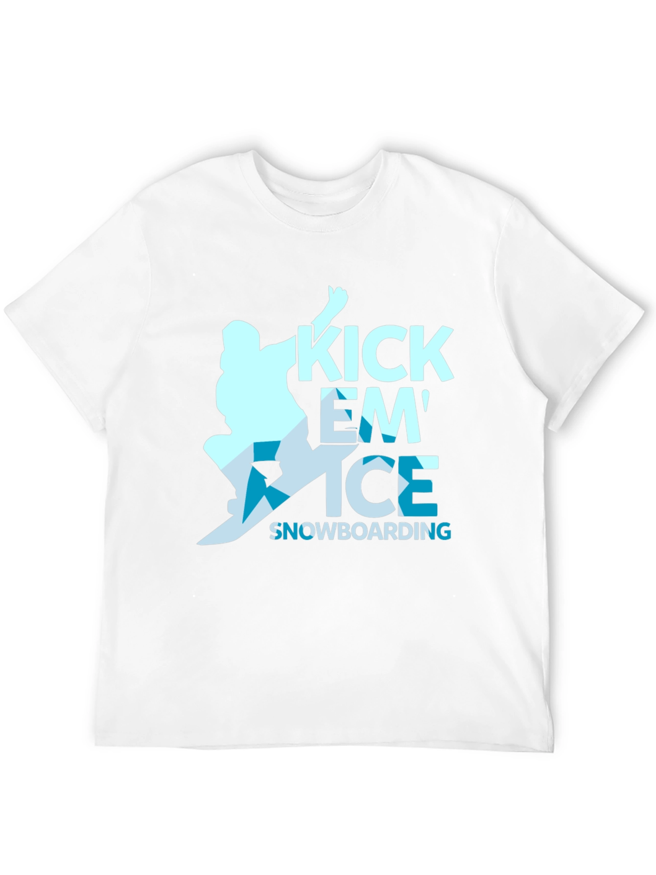 Kick Em Ice Snowboarding Black T-Shirt