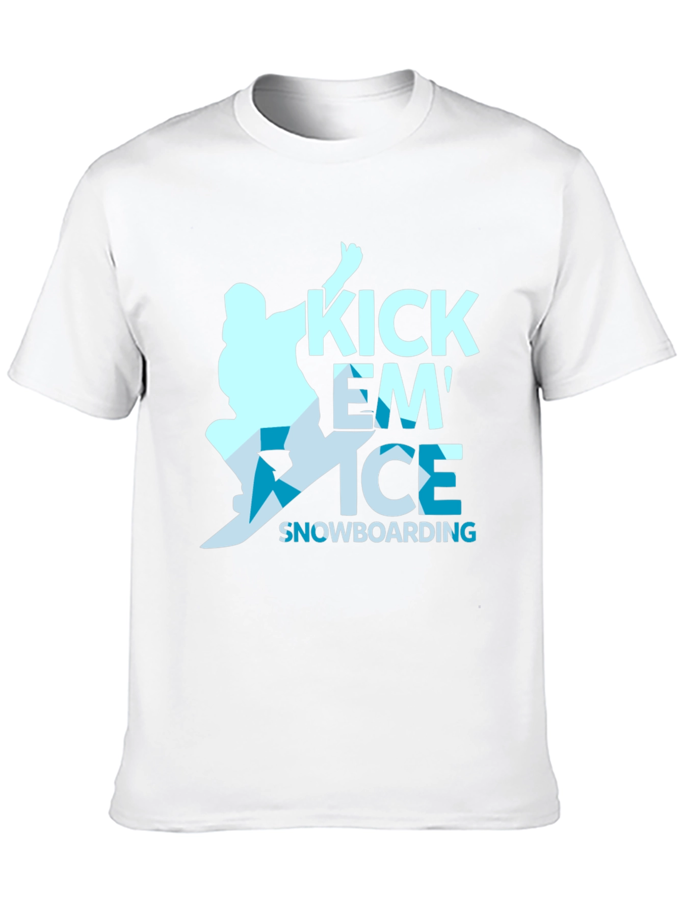 Kick Em Ice Snowboarding Black T-Shirt