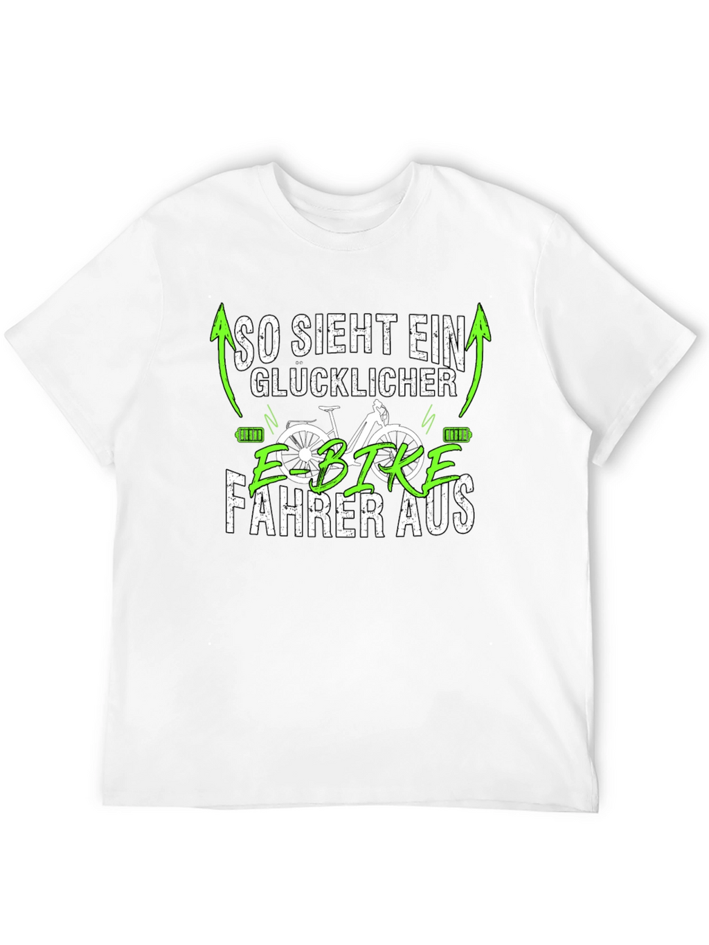 Happy E-Bike Rider Black T-Shirt