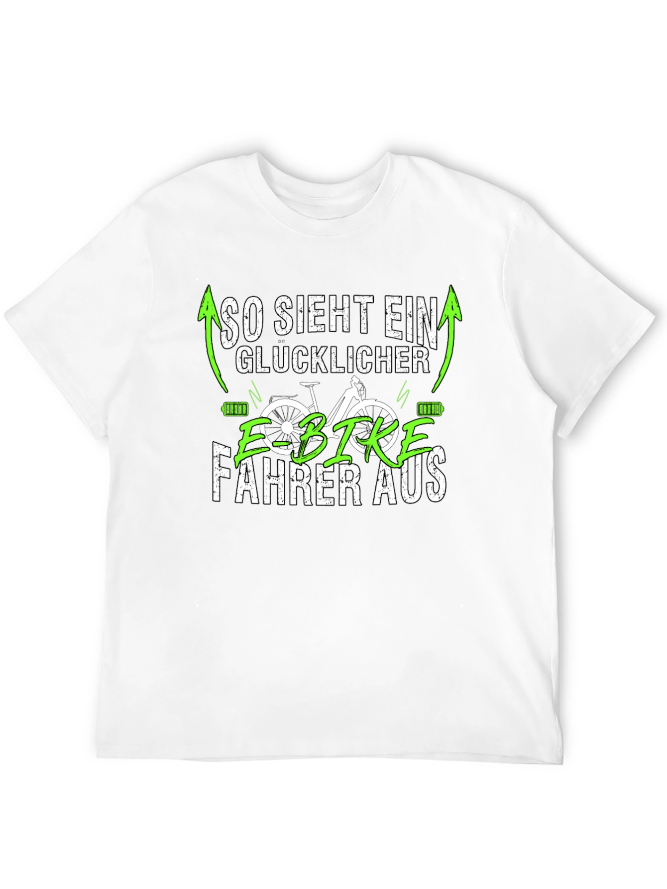 Happy E-Bike Rider Black T-Shirt