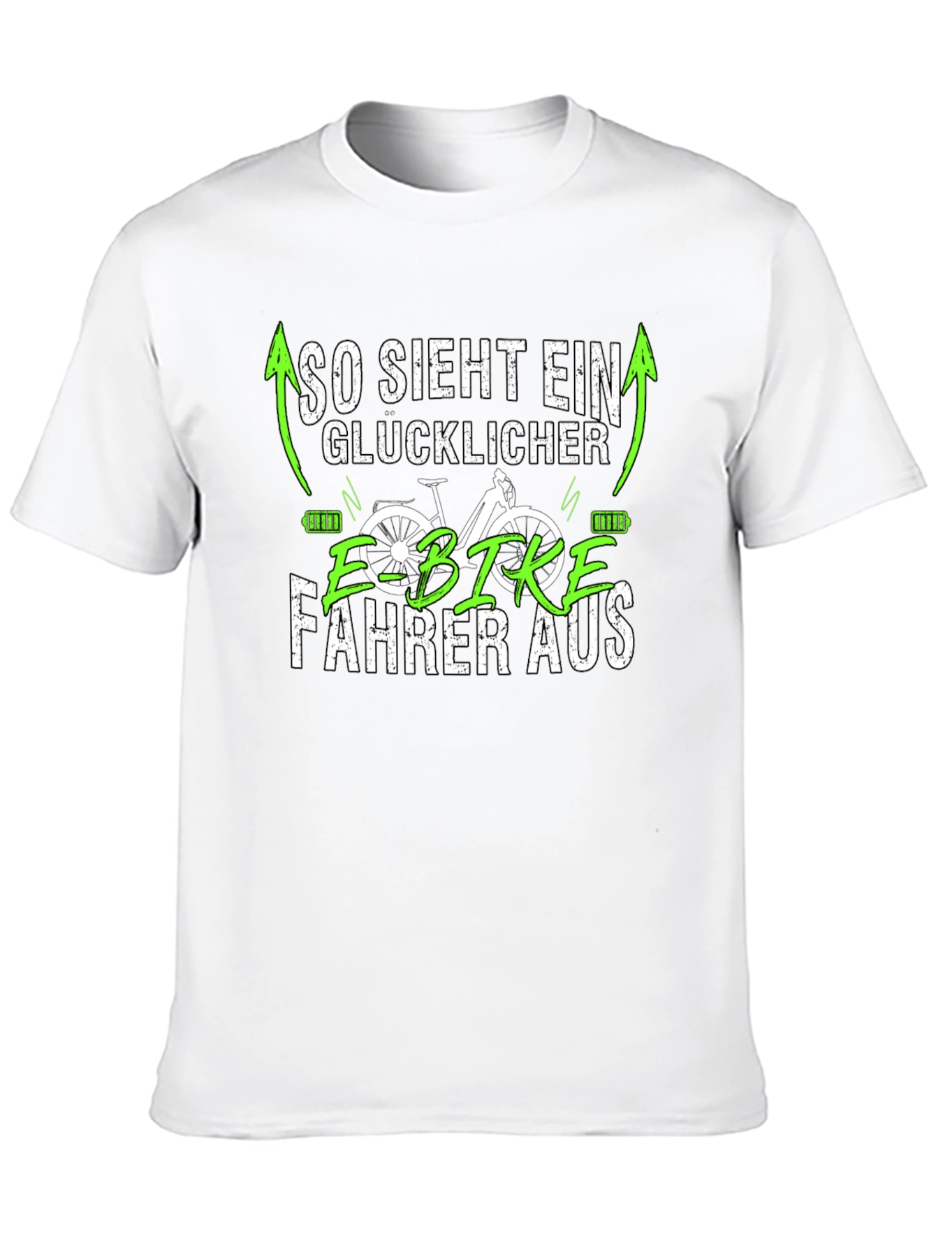 Happy E-Bike Rider Black T-Shirt