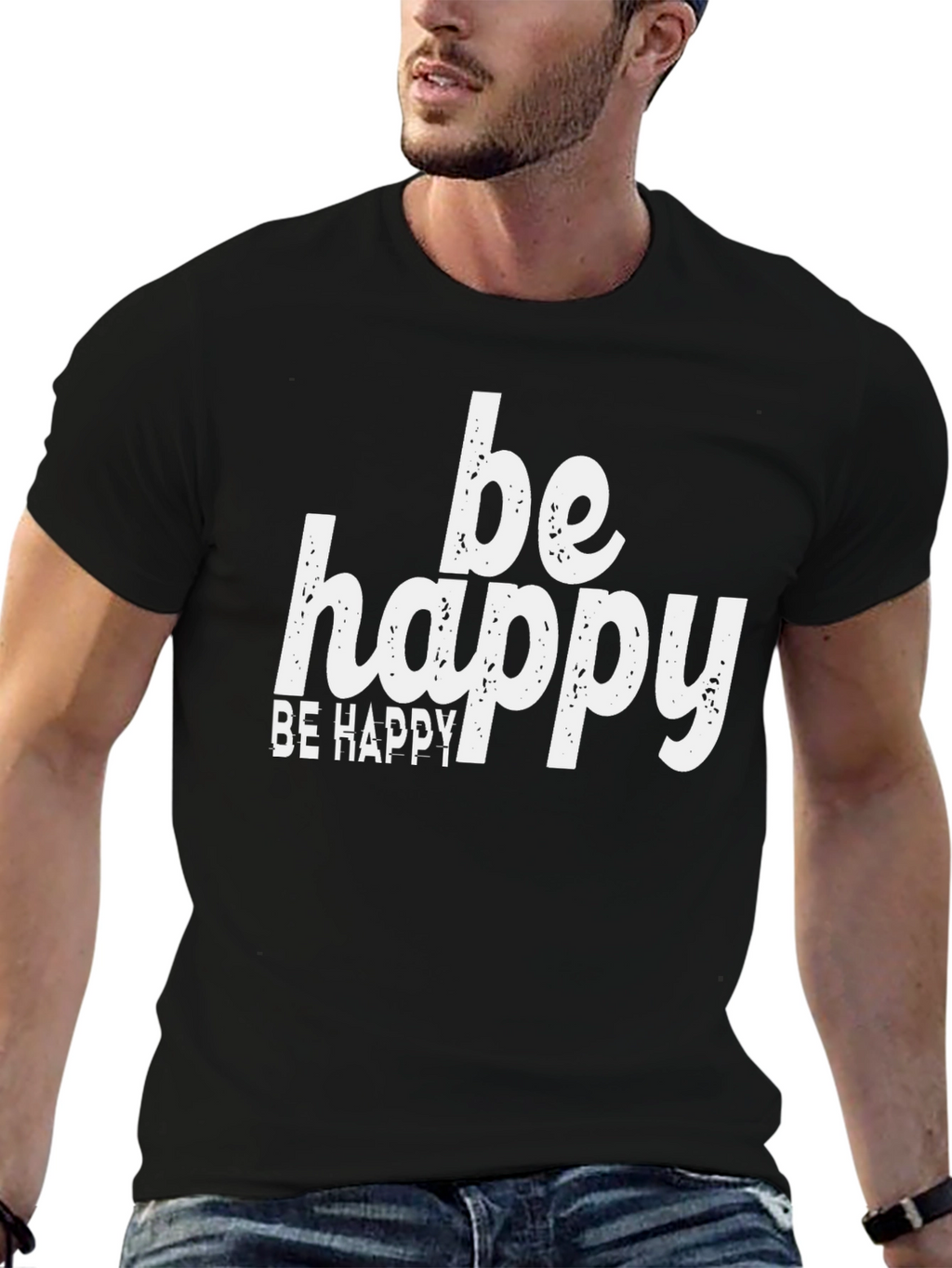 Be Happy Graphic Tee - Positive Vibes Shirt