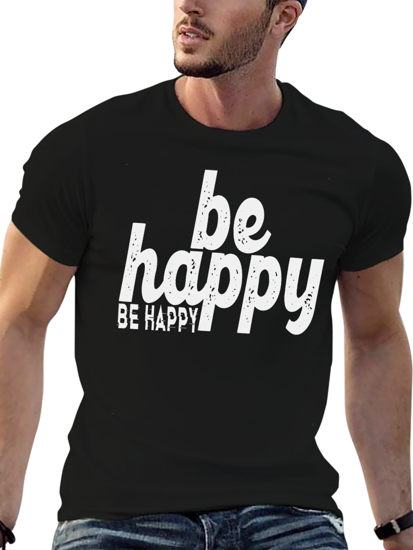 Be Happy Graphic Tee - Positive Vibes Shirt