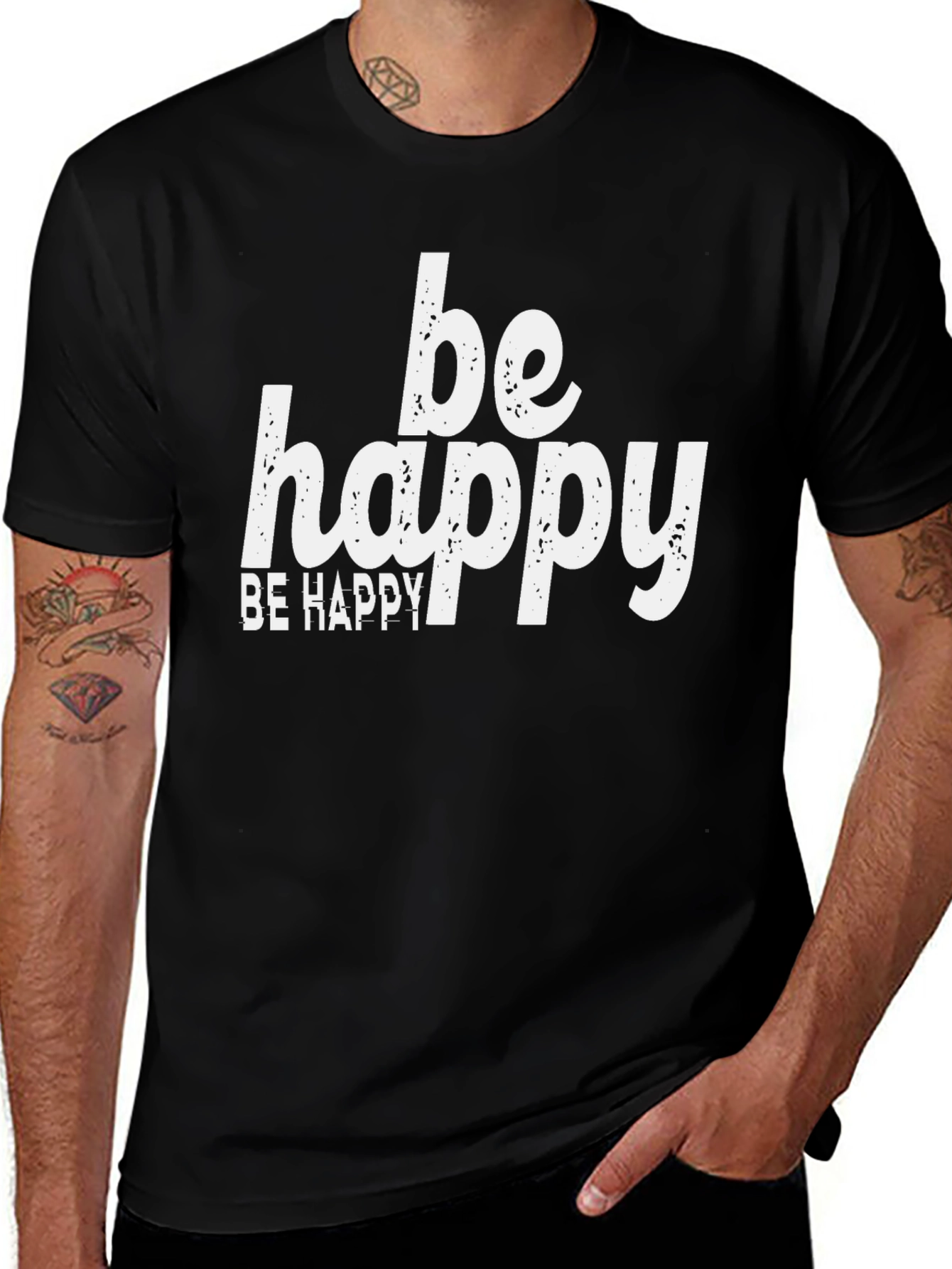Be Happy Graphic Tee - Positive Vibes Shirt