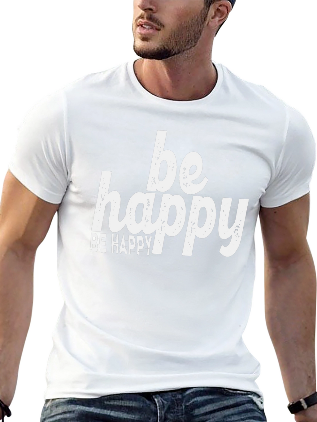 Be Happy Graphic Tee - Positive Vibes Shirt