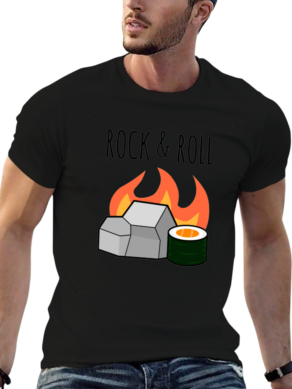 Rock & Roll Sushi Graphic T-Shirt