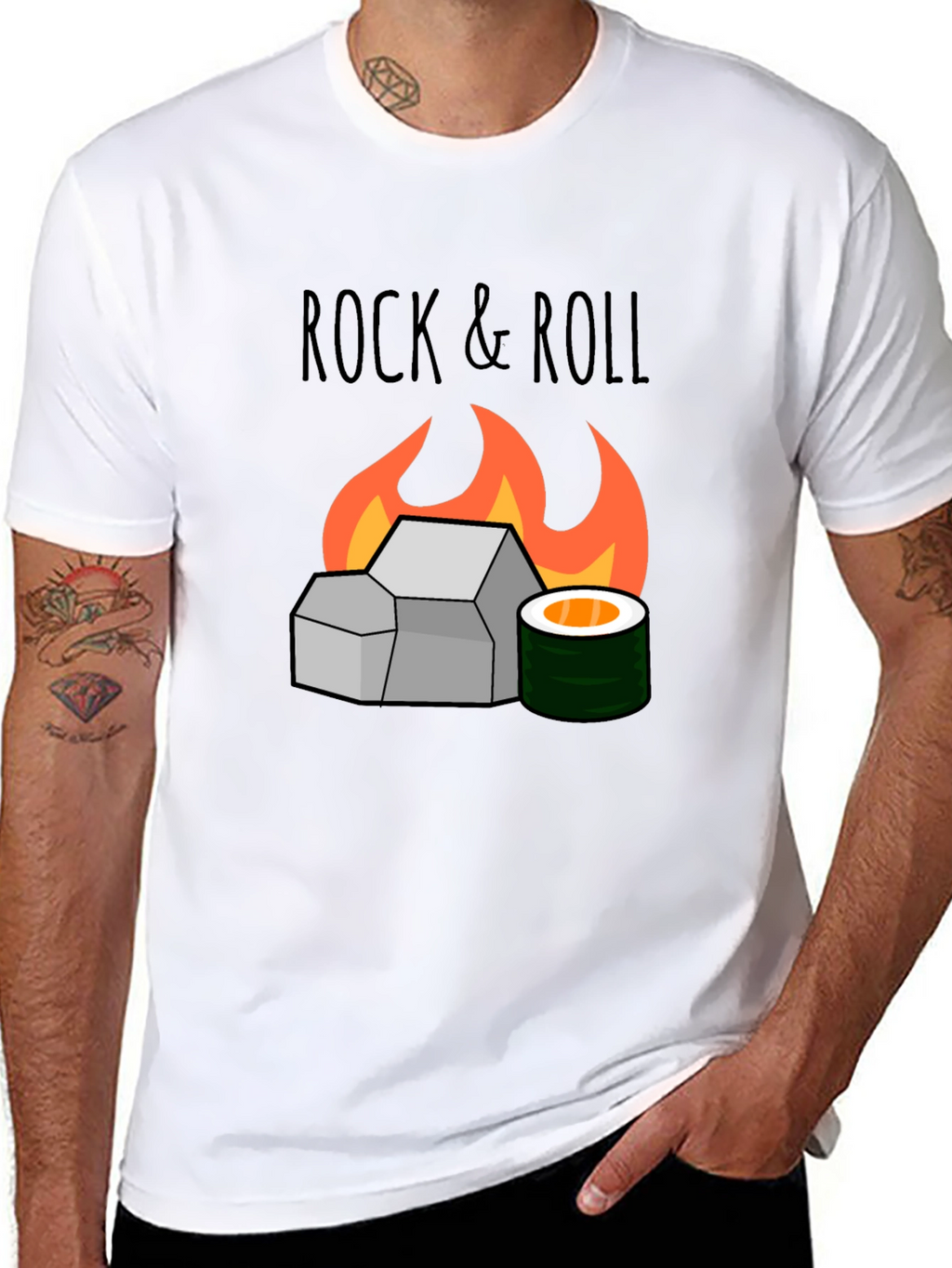 Rock & Roll Sushi Graphic T-Shirt