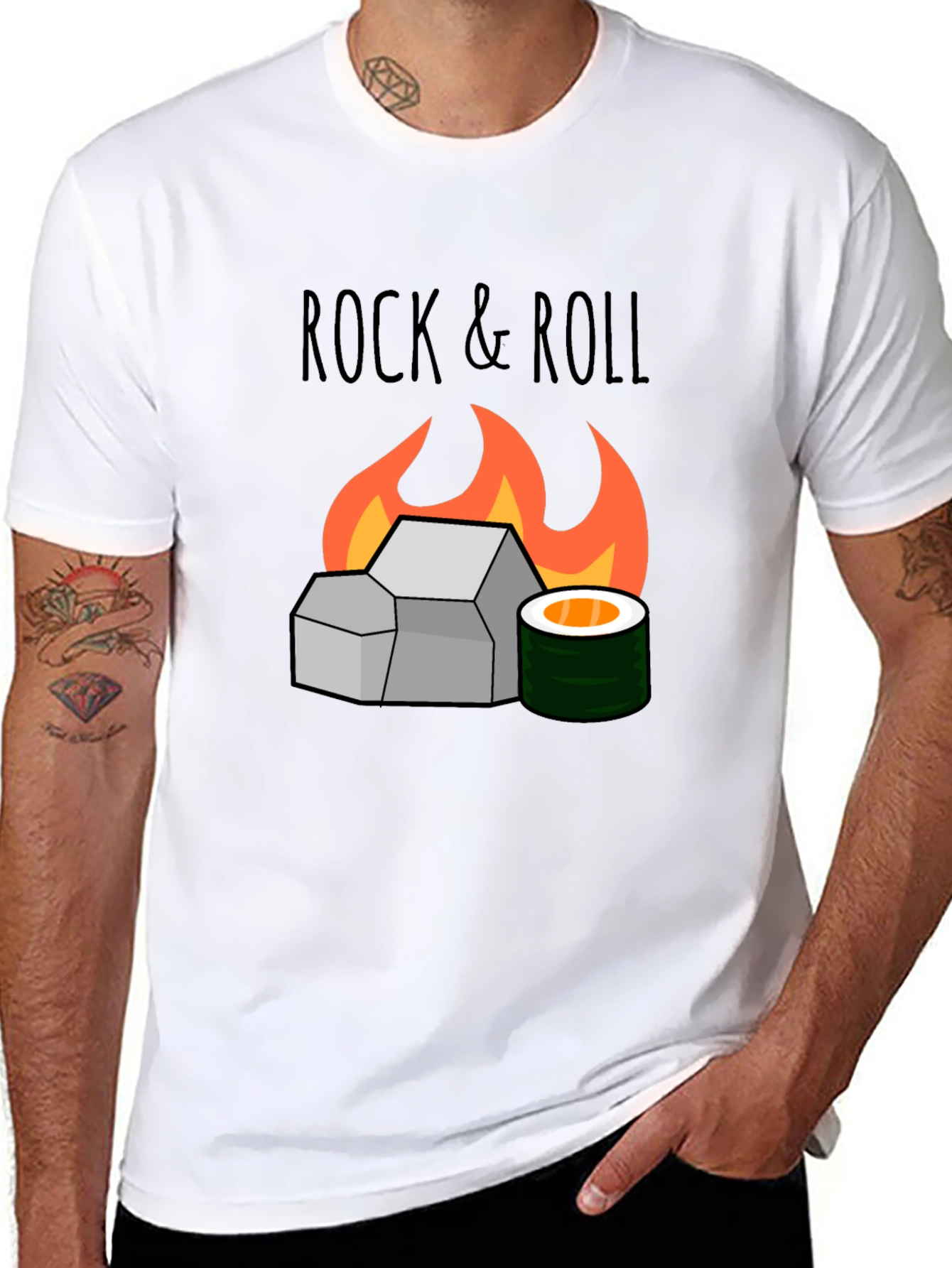 Rock & Roll Sushi Graphic T-Shirt