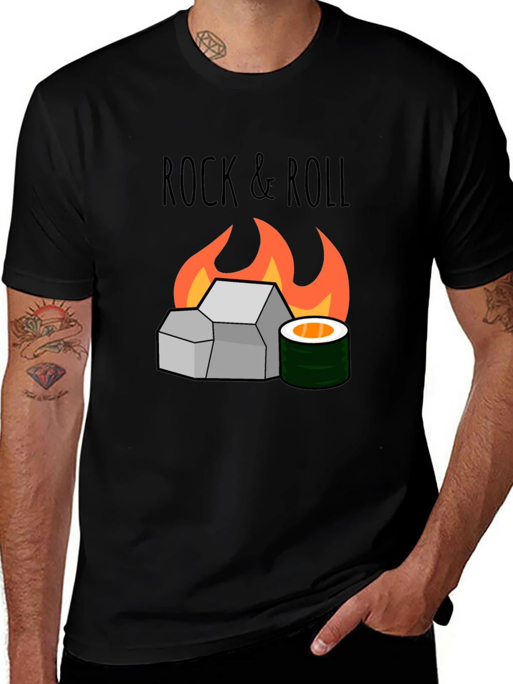 Rock & Roll Sushi Graphic T-Shirt