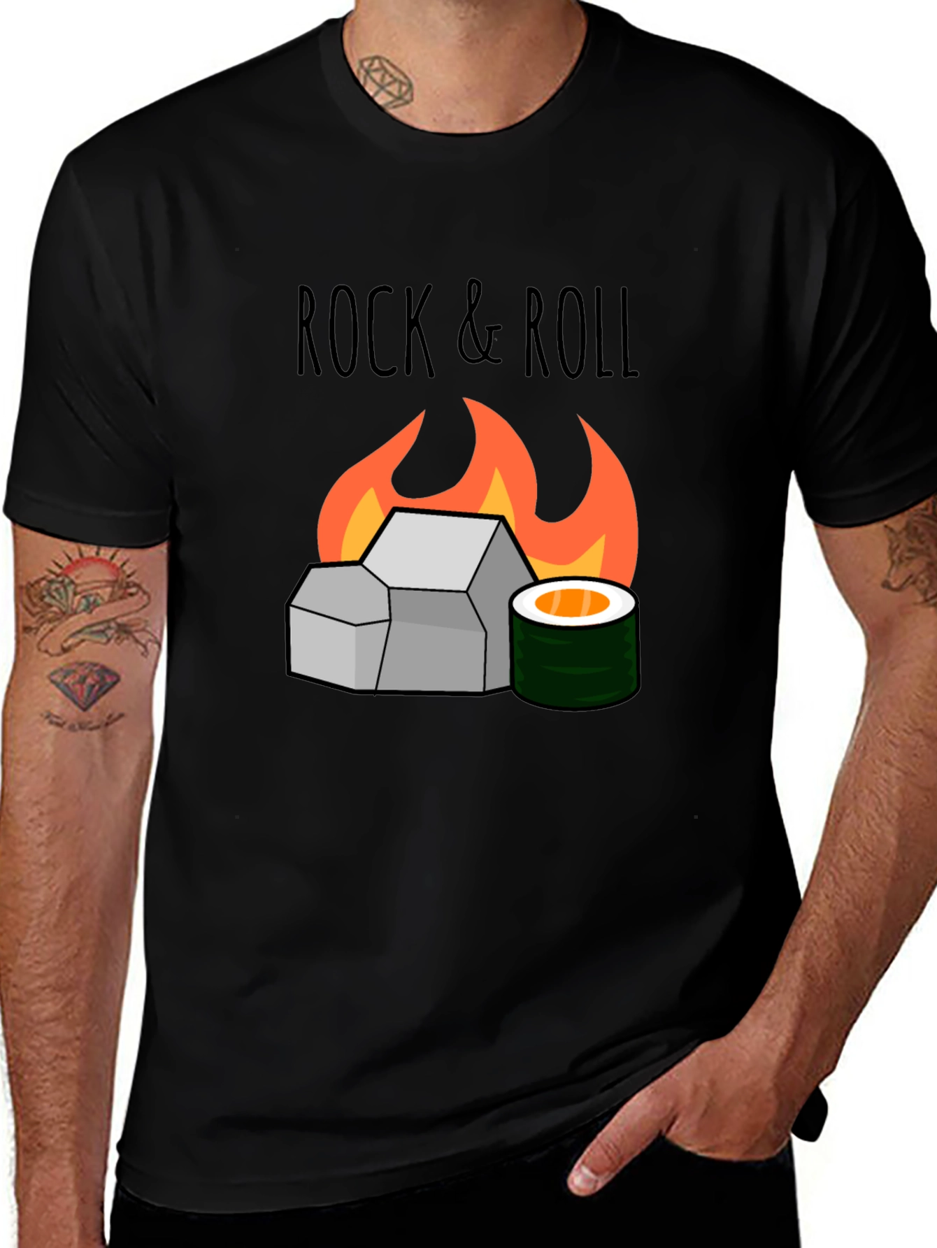 Rock & Roll Sushi Graphic T-Shirt