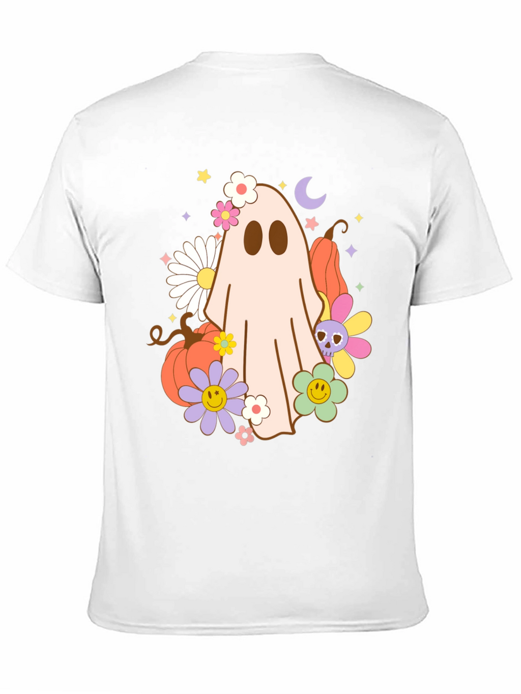 Retro Halloween Ghost Graphic T-Shirt