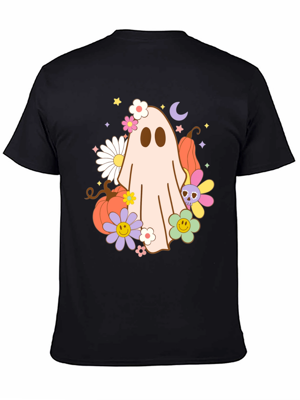 Retro Halloween Ghost Graphic T-Shirt