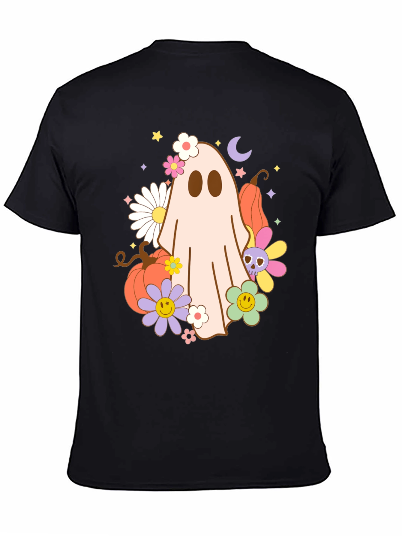 Retro Halloween Ghost Graphic T-Shirt